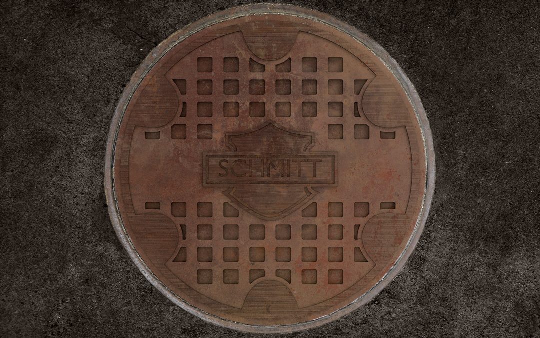 Realistic Manhole Cover Graphic Design